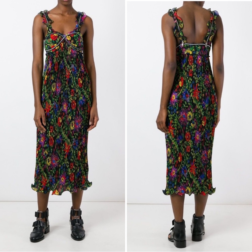 3.1 Phillip Lim floral colorful plisse dress - Picture 1 of 16
